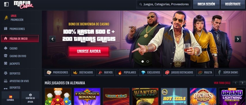 Reclama bono de bienvenida de 500 euros en Mafia Casino